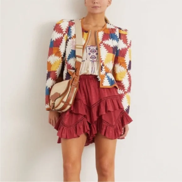 Isabel Marant Etoile Hafileal Quilt Quilted Jacket in Yellow - Picture 3 of 12